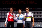 European Championships Munich 2022 - 2022 UEC Road Elite European Championships - Men's ITT - 17/08/2022 - Stefan Bissegger (SUI) - Stefan Kung (SUI) - Filippo Ganna (ITA) - photo Luca Bettini/UEC/SprintCyclingAgency?2022